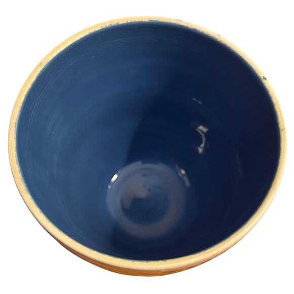 Blue & White Pottery Tumbler, Vase, Kitchen Utensil Holder/ Bird-PolkDot-Stripes - Picture 6 of 17